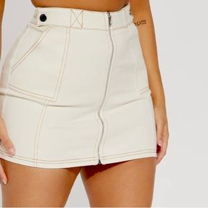 Always Trendy Mini Skirt-Cream